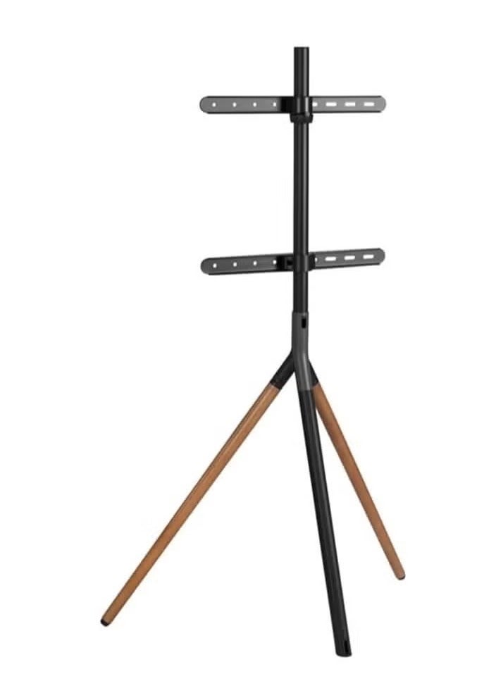 ELTRAZONE Easel Studio TV Floor Stand Mount for 49"–70" Screens, Holds Up to 40KG – Stylish Grey/Walnut Design with Adjustable Height, Sturdy Base, and Easy Assembly – Ideal for Living Rooms, Bedrooms, and Offices - Image 2