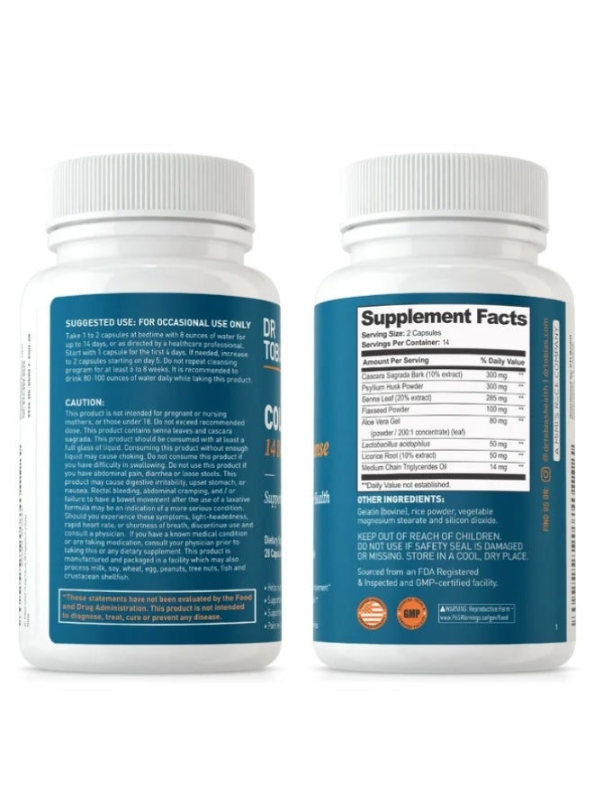 Dr. Tobias Colon 14 Day Cleanse 28 Capsules - Image 2