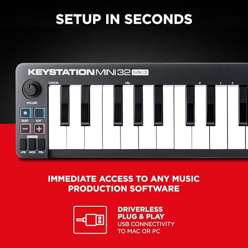 M-Audio Keystation Mini 32 MK3 | Ultra-Portable USB MIDI Keyboard Controller. - Image 5