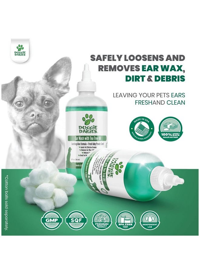 Doggie Dailies Doggie Dailies Cleansing Ear Wash for Dogs with Tea Tree Oil & Soothing Aloe Vera  - Image 3