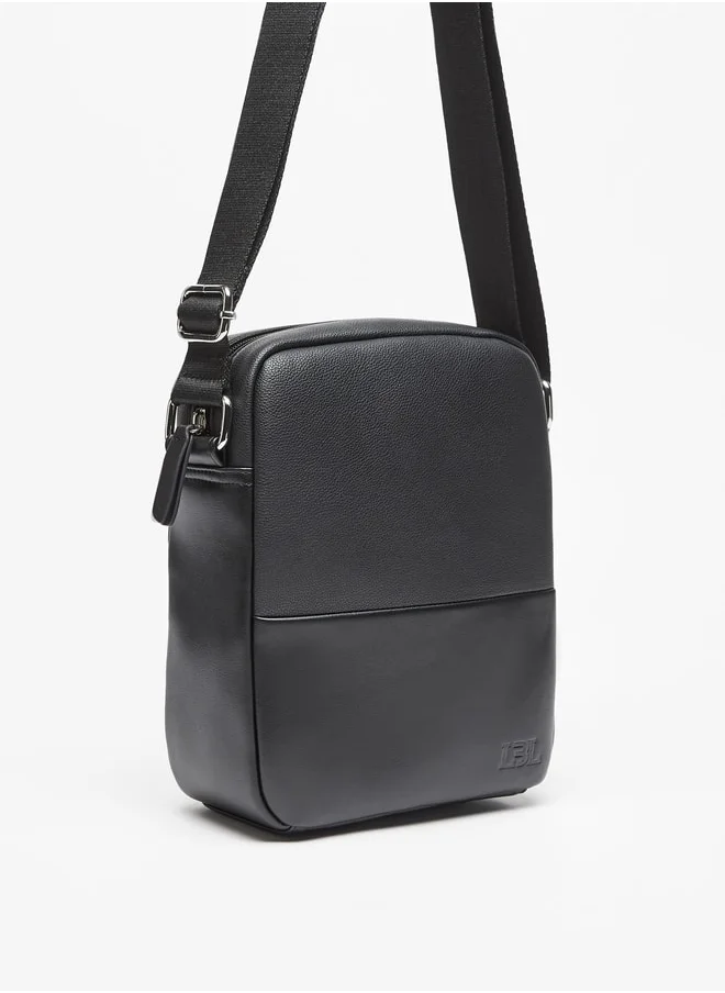 ال بي ال من شو اكسبرس Solid Crossbody Bag with Adjustable Strap and Zip Closure