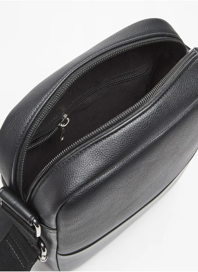 ال بي ال من شو اكسبرس Solid Crossbody Bag with Adjustable Strap and Zip Closure