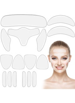 Maitys 16 Pieces Silicone Face Patches Reusable Silicone Wrinkle Patch Soft And Comfortable Easy To Carry Silicone Gel Pads On Forehead Cheek Lip Eye Neck Chin Chest  - Image 1