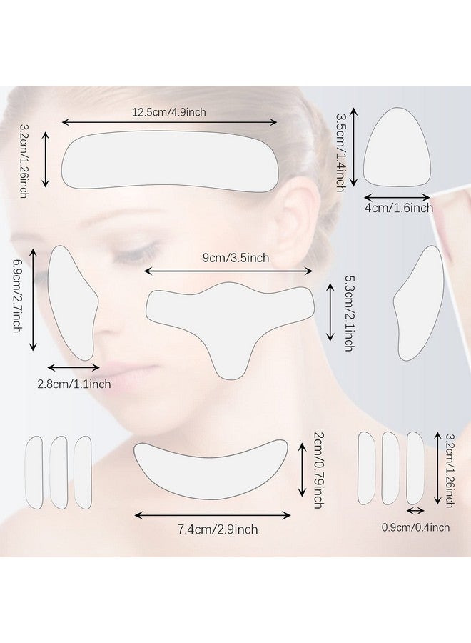 مايتيز 16 قطعة من رقع الوجه السيليكونية القابلة لإعادة الاستخدام من السيليكون الناعمة والمريحة وسهلة الحمل من جل السيليكون على الجبين والخد والشفاه والرقبة والذقن والصدر - Image 2