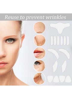 Maitys 16 Pieces Silicone Face Patches Reusable Silicone Wrinkle Patch Soft And Comfortable Easy To Carry Silicone Gel Pads On Forehead Cheek Lip Eye Neck Chin Chest  - Image 5