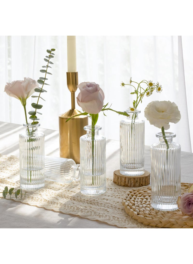 ComSaf ComSaf Glass Bud Vases Set of 12  Small Bud Vase in Bulk  Mini flower vase for Centerpiece  Vintage Decorative Vase Set for Flowers  Wedding Reception  Christmas  Home Decor  Housewarming Gift (Clear)  - Image 4