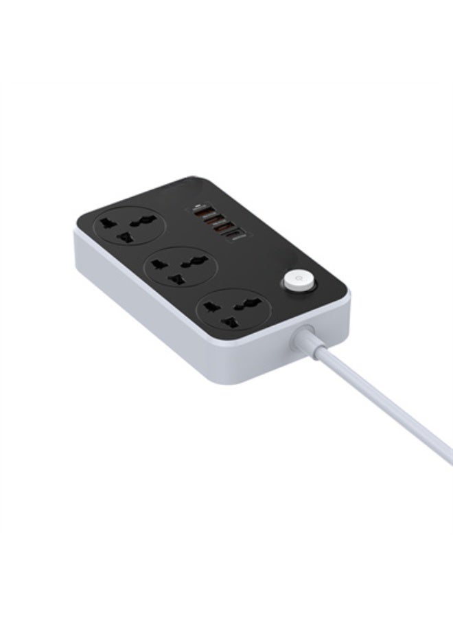 REBENUO Power Extension SC3412 Socket Surge Protector with 3 Outlets, 3* USB ports, 1* PD port compatible With UK/UAE 3 Pin Plug for Home, Office And More - Image 3