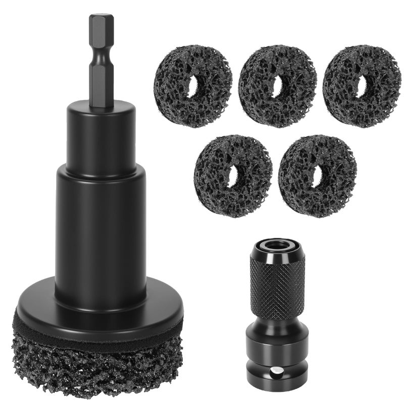 Hombees Eascor Wheel Hub Cleaning Tool Wheel Hub Resurfacing Kit Wheel Stud Cleaner Quick Rust Removal for Lug Studs and Rotors Fits 12 Wrenches Or Electric Drill Automotive Maintenance Tool1 - Image 3