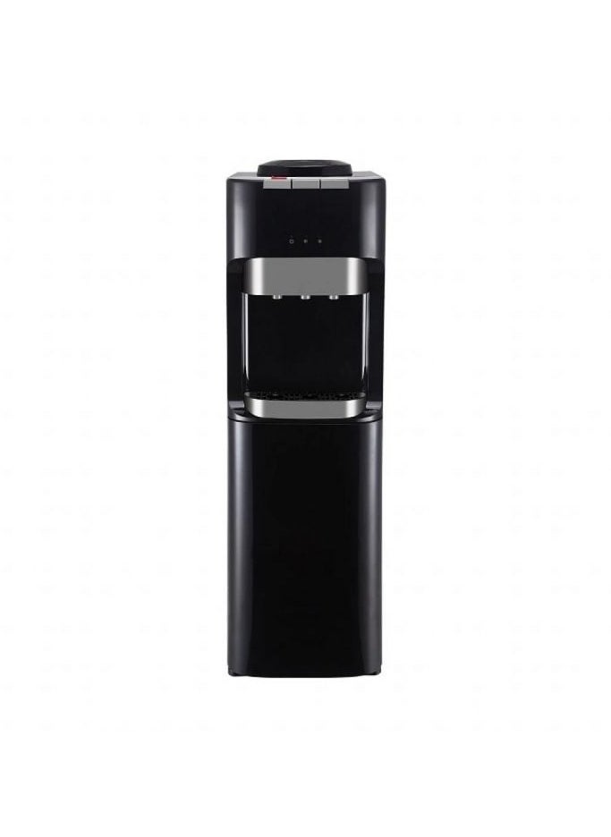 Fresh Hot, Cold and Normal Water Dispenser with Refrigerator Black FW-16BRBH 