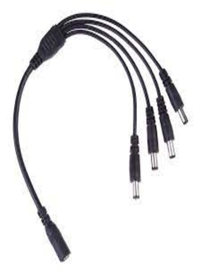 Generic - DC Power Cord 1 Female to 4 Male, DC Splitter Pigtail - Image 1