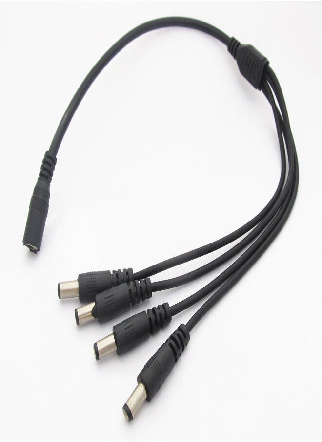 Generic - DC Power Cord 1 Female to 4 Male, DC Splitter Pigtail - Image 1