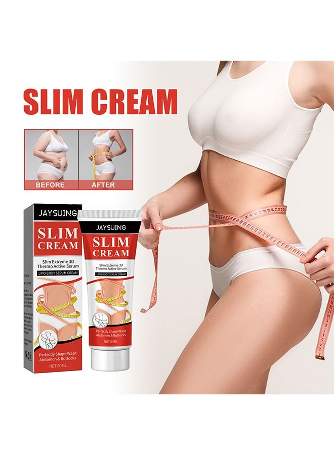جايسوينغ كريمة الساخنة تنحيف كريم حرق الدهون لخصر البطن والأرداف ، وكريم التخسيس الذي يحرق الدهون والترطيب الرطبة وتنحيف وداعا السيلوليت كريم للنساء فقدان الوزن 60 مل. - Image 2