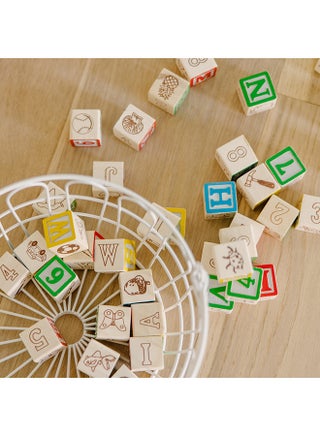 Wooden Building Blocks Set - 100 Blocks in 4 Colors and 9 Shapes Classic Kids Toys, Colored Wood Blocks For Toddlers Ages 2+ - view 5