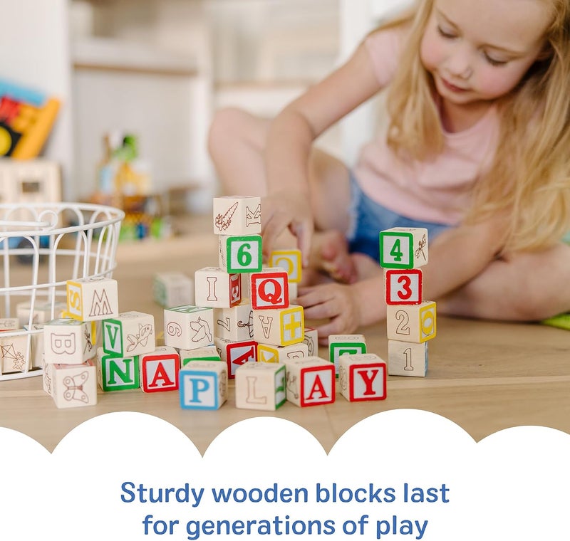 Melissa & Doug مجموعة كتل بناء خشبية - 100 كتلة بألوان 4 وأشكال 9 ألعاب كلاسيكية للأطفال، كتل خشبية ملونة للأطفال من عمر 2 سنة وما فوق - Image 5