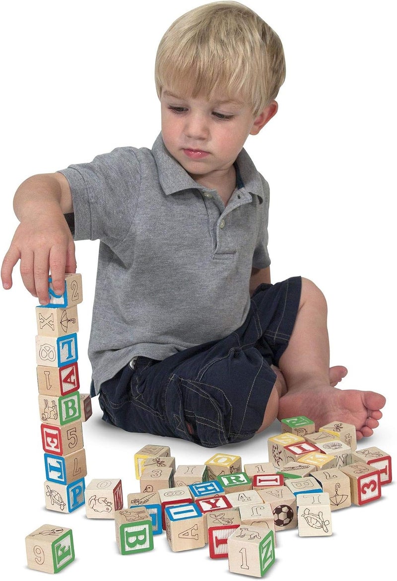 Melissa & Doug مجموعة كتل بناء خشبية - 100 كتلة بألوان 4 وأشكال 9 ألعاب كلاسيكية للأطفال، كتل خشبية ملونة للأطفال من عمر 2 سنة وما فوق - Image 4