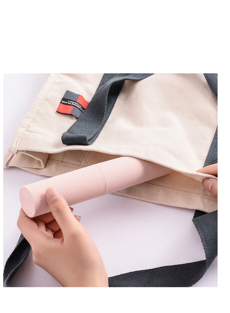 SYOSI حامل فرشاة الأسنان للسفر علبة تخزين فرشاة أسنان محمولة علبة تغطية لفرش الأسنان من قش القمح للرحلات اليومية والتخييم والسفر في الهواء الطلق والمدرسة والعطلات 6 عبوات - Image 2