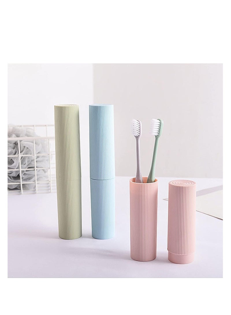 SYOSI حامل فرشاة الأسنان للسفر علبة تخزين فرشاة أسنان محمولة علبة تغطية لفرش الأسنان من قش القمح للرحلات اليومية والتخييم والسفر في الهواء الطلق والمدرسة والعطلات 6 عبوات - Image 5