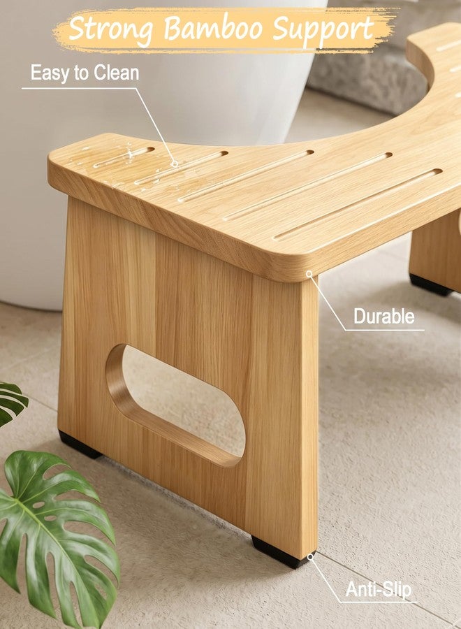 YOSE Squatting Potty for Adults, Foldable Bamboo Toilet Stool Squat Adult, No Assembly Required, Sturdy Poop Stool Adult for Small Bathrooms, Space-Saving Bathroom Foot Stool - Image 4