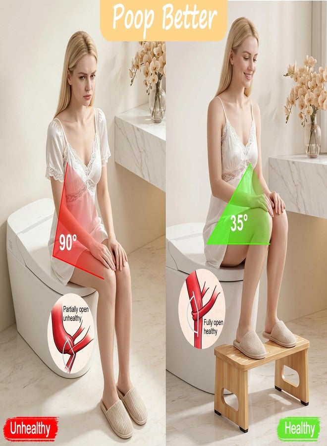 YOSE Squatting Potty for Adults, Foldable Bamboo Toilet Stool Squat Adult, No Assembly Required, Sturdy Poop Stool Adult for Small Bathrooms, Space-Saving Bathroom Foot Stool - Image 3