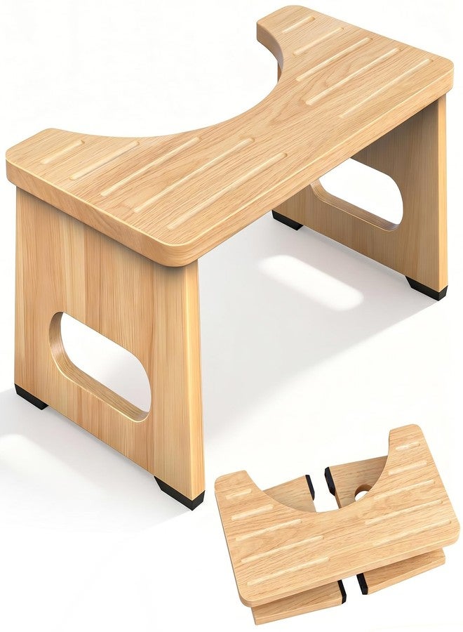 YOSE Squatting Potty for Adults, Foldable Bamboo Toilet Stool Squat Adult, No Assembly Required, Sturdy Poop Stool Adult for Small Bathrooms, Space-Saving Bathroom Foot Stool - Image 1