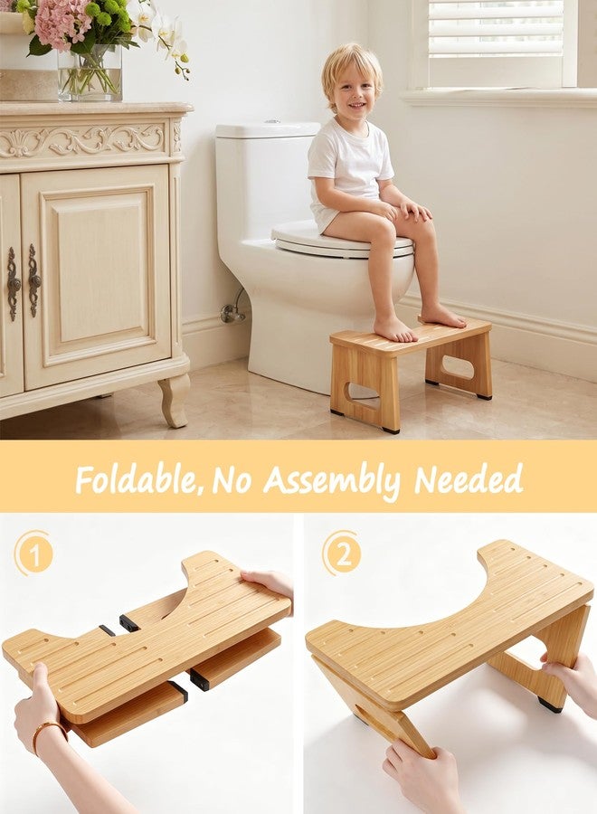 YOSE Squatting Potty for Adults, Foldable Bamboo Toilet Stool Squat Adult, No Assembly Required, Sturdy Poop Stool Adult for Small Bathrooms, Space-Saving Bathroom Foot Stool - Image 5
