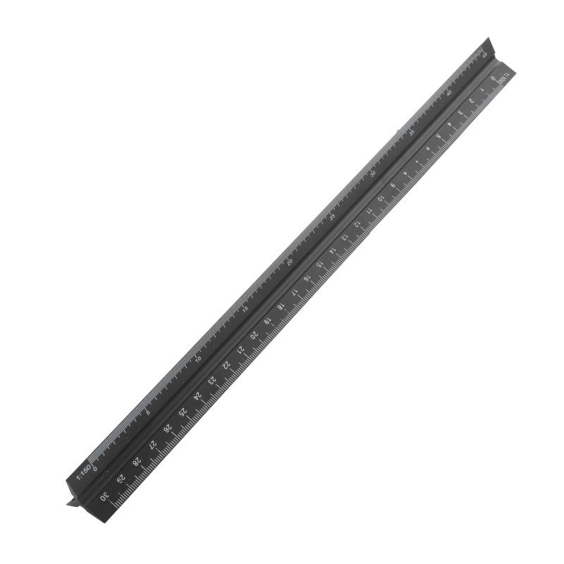 Triangular Metal Scale 30cm Aluminum Alloy Triangular Ruler With Precise Scales - Lightweight Wear-Resistant Rustproof Measuring Tool for Engineering Drawing - Image 5