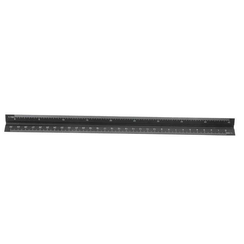 Triangular Metal Scale 30cm Aluminum Alloy Triangular Ruler With Precise Scales - Lightweight Wear-Resistant Rustproof Measuring Tool for Engineering Drawing - Image 4