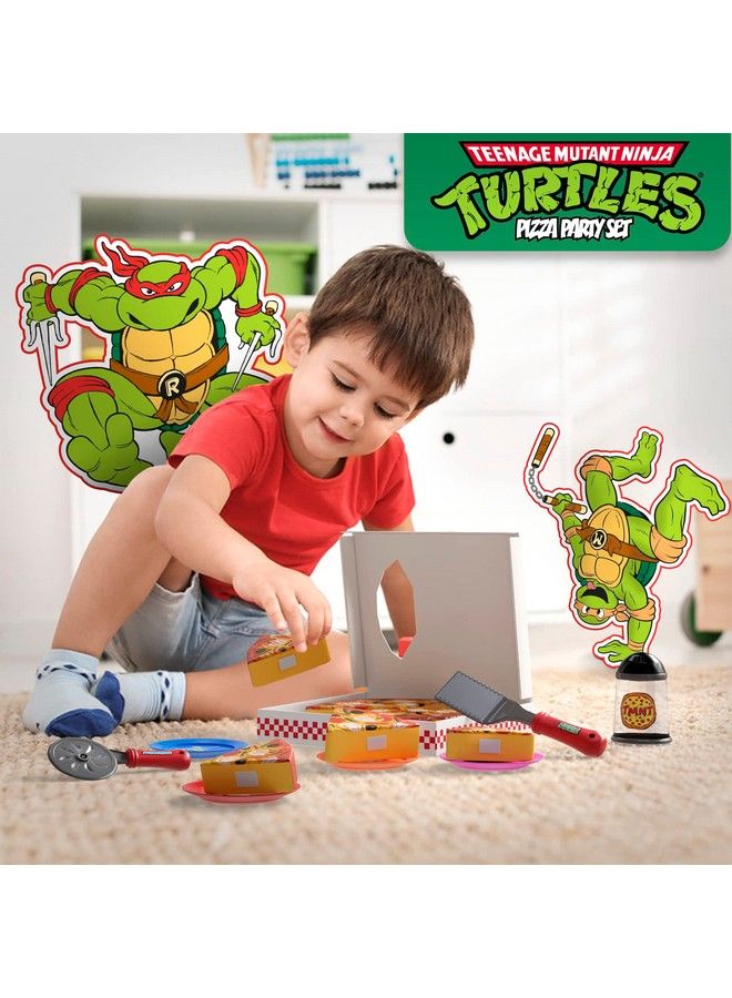 Lollipop Kids Pizza Toy Set Pretend Kitchen Play Food Slice & Serve Toy Pizza With Box Pie Cutter & Fake Condiments - Image 5