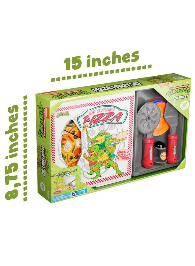 Lollipop Kids Pizza Toy Set Pretend Kitchen Play Food Slice & Serve Toy Pizza With Box Pie Cutter & Fake Condiments - Image 3