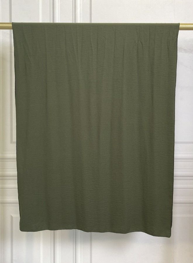 إسكدنيا Muslim Headscarf Solid Color Long Scarf Wrap Scarves For Women Army Green
