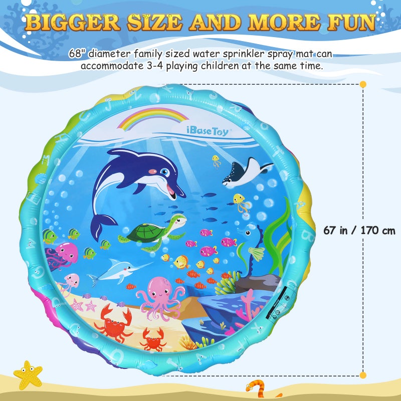 PVC Play Mat Water Playing Toy Sprinkler Water Spray Toy Pad for Outdoor Pool - Image 5