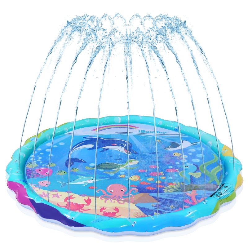 PVC Play Mat Water Playing Toy Sprinkler Water Spray Toy Pad for Outdoor Pool - Image 1