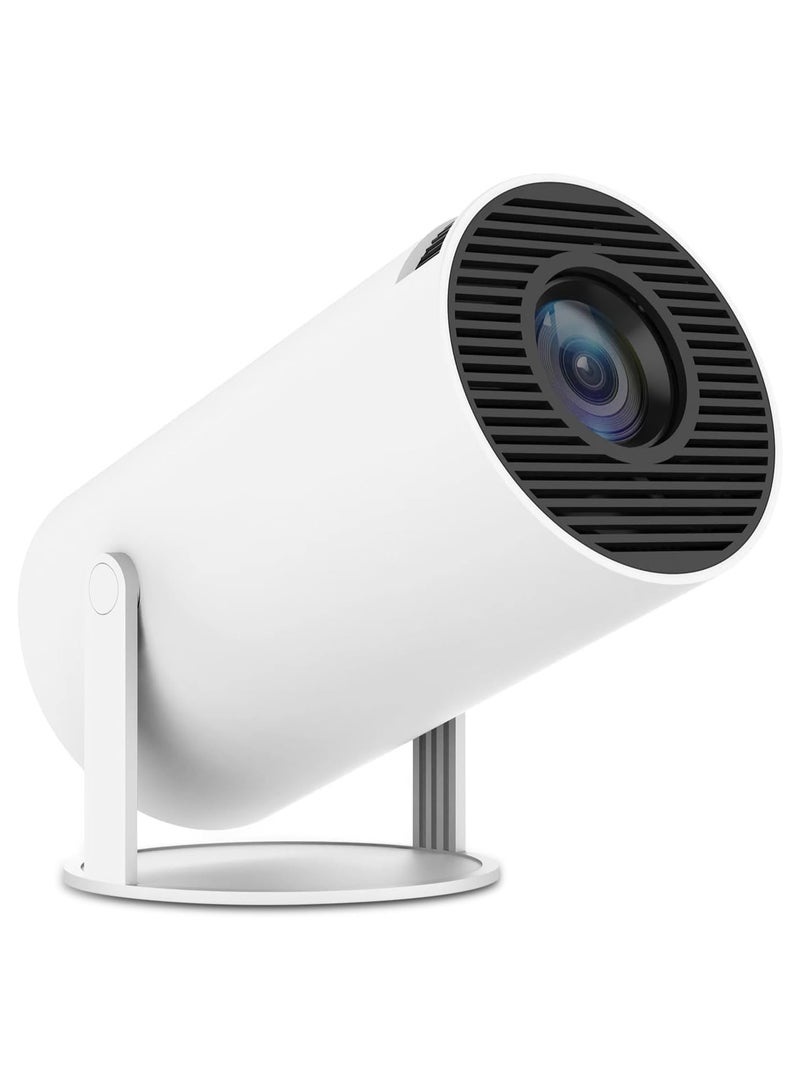 Android 4K Mini Projector – 1080P Full HD, WiFi 6, Bluetooth 5.2, Auto Focus, Electric Keystone, Built-in Streaming Apps, HiFi Speakers & 180° Adjustable Stand