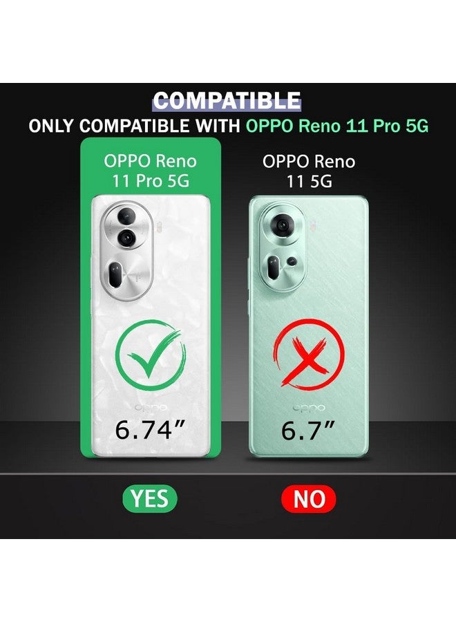 Realcase غطاء خلفي REALCASE لأوبو رينو 11 برو 5G | غلاف مات أنيق بدون إطار | غلاف خلفي ناعم من TPU مقاوم للصدمات لجهاز رينو 11 برو 5G (أسود) - Image 2