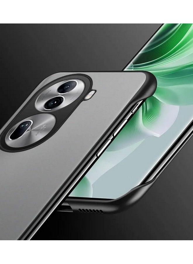 Realcase غطاء خلفي REALCASE لأوبو رينو 11 برو 5G | غلاف مات أنيق بدون إطار | غلاف خلفي ناعم من TPU مقاوم للصدمات لجهاز رينو 11 برو 5G (أسود) - Image 5