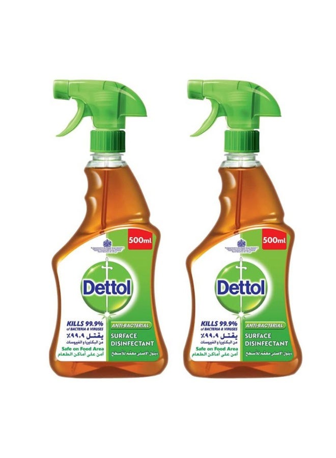 Dettol Surface Disinfectant, (2x 500ml) Brown
