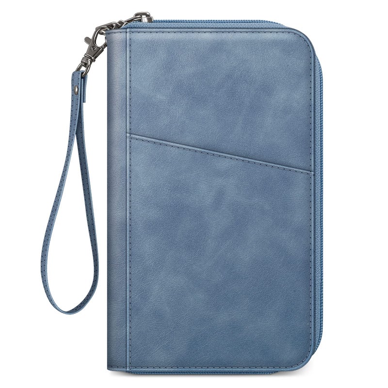 Fintie Fintie Family Passport Holder Wallet, RFID Blocking Travel Document Organizer Clutch Bag Credit Cards Case Cover for Women Men  - Image 1