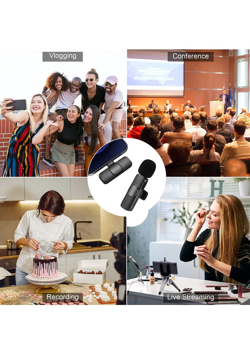 Wireless Lavalier Microphone for Type-C Phone, Plug-Play Wireless Mic with 2 Microphone for USB-C Android Phone Video Recording, Interview, Vlog, Auto Sync and Noise Reduction - Image 5