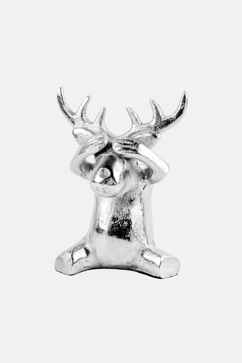 Boltze Aluminum Elcho Figurine Deer, Silver - Image 1