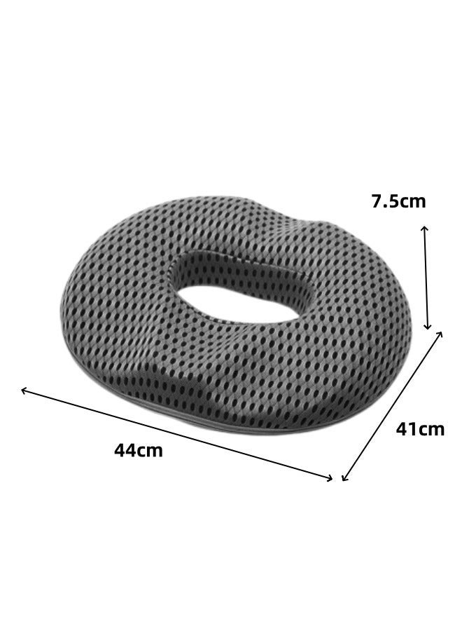 وسائد قابلة للتنفس وسادة البواسير وسادة عجب الذنب وسادات كراسي المكتب وسادات من رغوة الذاكرة تصميم مريح مناسب للجلوس والقيادة لفترات طويلة Sciatica للنساء الحوامل (رمادي) - Image 2