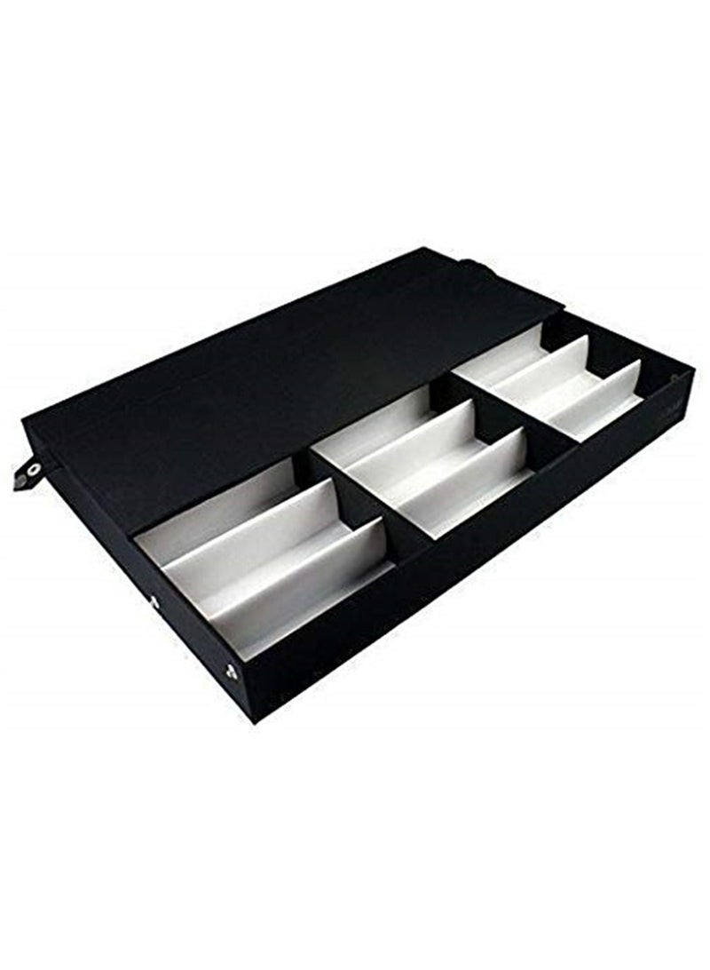 نظارات إكسسوارات النظارات الشمسية مجموعة صناديق تخزين صندوق عرض 18 قطعة شكل كتاب أسود - Image 2