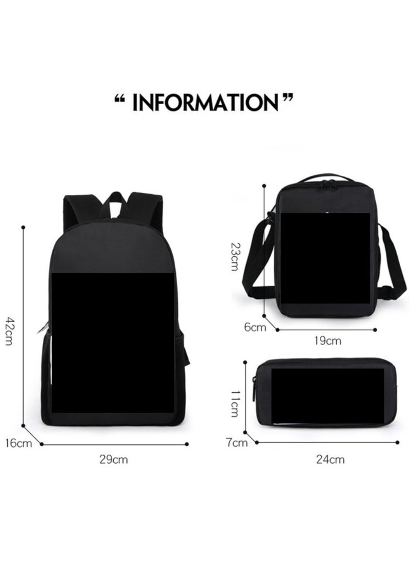 Generic - Cartoon anime backpack for primary and secondary school students, large capacity casual lightweight backpack, cartoon shoulder bag, pencil case, pencil case, and pencil case - Image 1