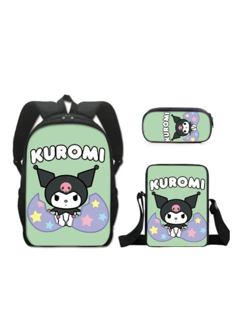 Generic - Cartoon anime backpack for primary and secondary school students, large capacity casual lightweight backpack, cartoon shoulder bag, pencil case, pencil case, and pencil case - Image 1