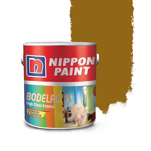 Nippon Paint Synthetic Bodelac Enamel (M) (1 L, Golden Brown, Pack Of 1) - Image 1