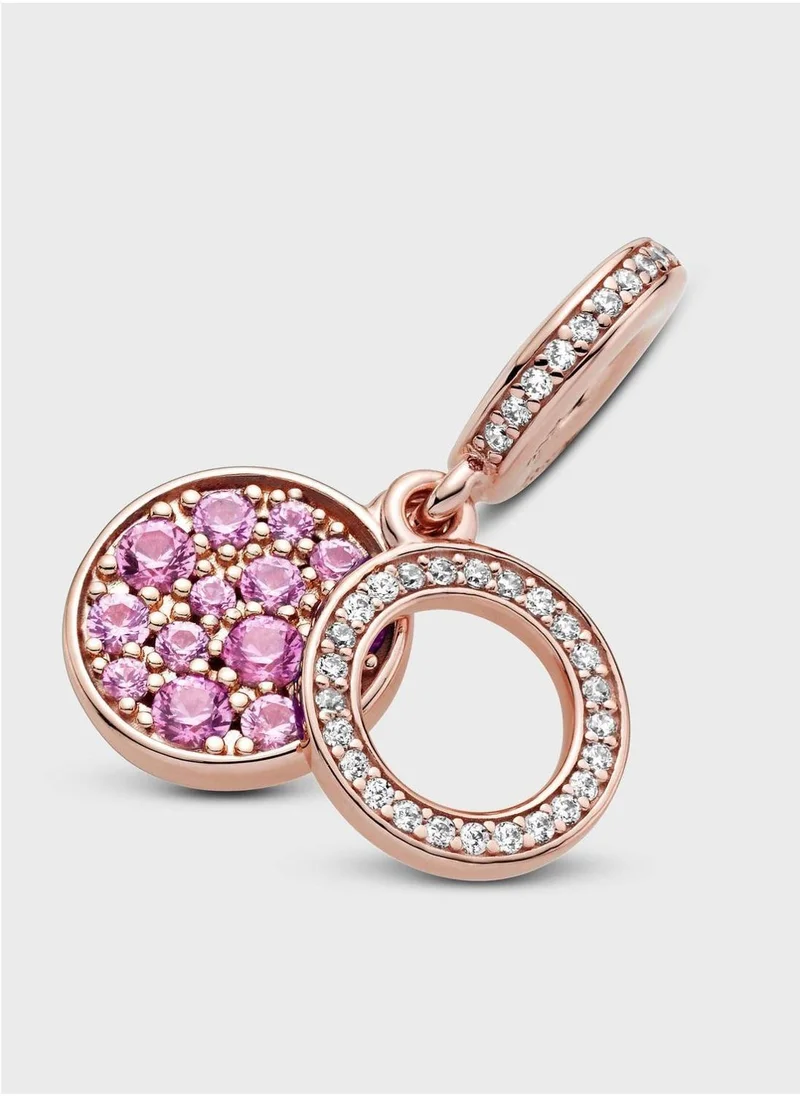 PANDORA  Sparkling Pink Disc Double Dangle Charm for Women | Best Price UAE