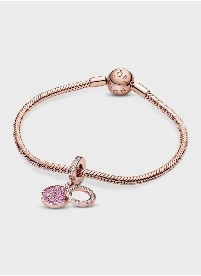 PANDORA  Sparkling Pink Disc Double Dangle Charm for Women | Best Price UAE