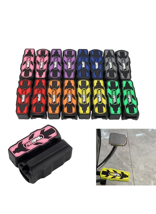 Universal Motorcycle Gear Shift Lever Foot Pad Pedal Rubber Cover Black Pink - Image 1