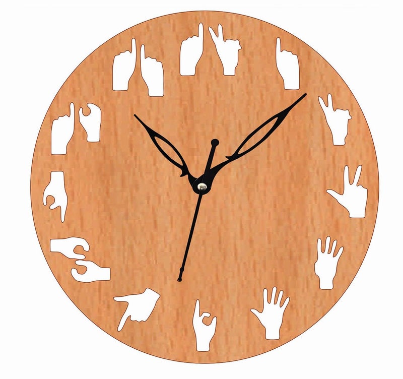 ADK Trendy Roman Wooden Clock Wood Carving MDF Design Wall Clock Perfect for Office Classroom Bedroom Living Room Kitchen RestaurantHotel etc 56 - Image 1