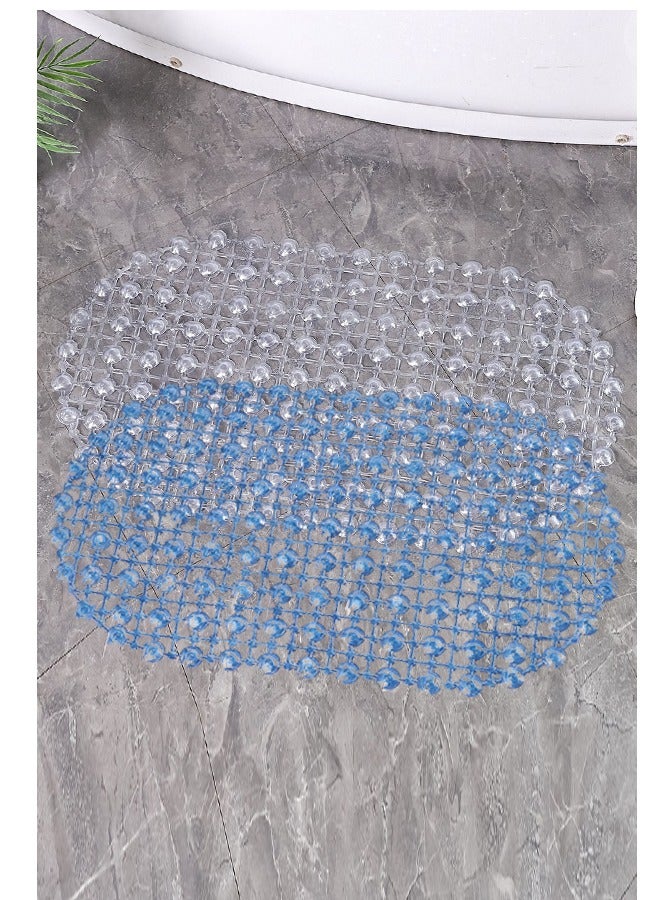 2 Pack PVC Anti-skid Bath Mats Soft Shower Mat Massage Mat with Suction Cup Non-slip Bathtub Mat Bathroom Accessories - Image 1