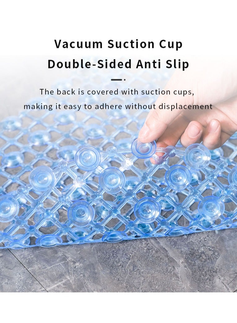 2 Pack PVC Anti-skid Bath Mats Soft Shower Mat Massage Mat with Suction Cup Non-slip Bathtub Mat Bathroom Accessories - Image 3
